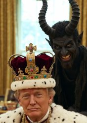 Trump Satan avatar Meme Template