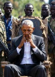 Barack Obama on Throne Meme Template