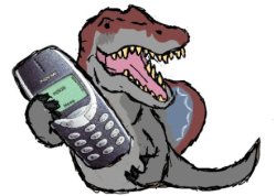 Jurassic park Spino with Nokia Meme Template