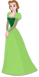 Princess Belle Wearing Her Green Dress Meme Template