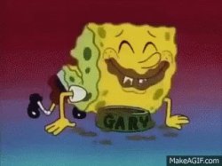 Spongebob eating gary food Meme Template