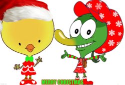 Natacha and marion in Christmas outfits Meme Template