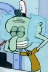 Squidward with the pillows Meme Template