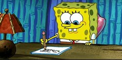 SpongeBob Writing Meme Template