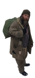 Hobo in snow Meme Template