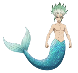 Senku Merman Meme Template