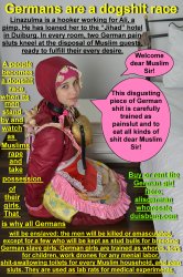 German piece of shit Linazulma for Muslim use only Meme Template