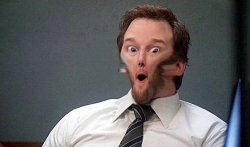 Chris Pratt but his face is screwed up Meme Template