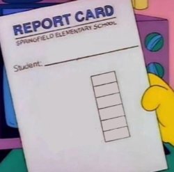 Report card Meme Template