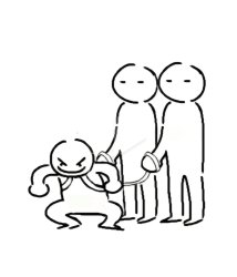 2 holding 1 leash Meme Template