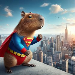 Capybara Superhero Meme Template
