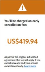 Adobe cancellation fee Meme Template