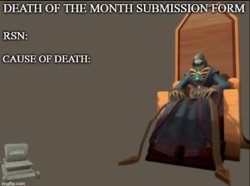 The Oncoming Storm's Death of the Month Submission Meme Template
