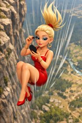 falling glam girl Meme Template