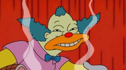 Krusty the Clown It's Free and hte Cops can't stop you Meme Template