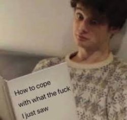 How to cope with what tf I just saw temp Meme Template