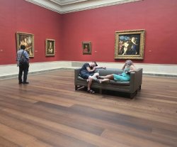 sleepy museum people Meme Template