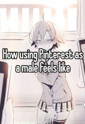 how using pinterest as a male feels like Meme Template