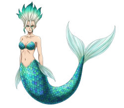 Senku Merman Meme Template