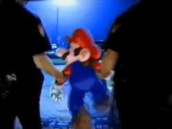 Mario being arrested Meme Template