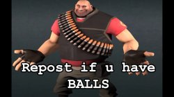 repost if you have balls Meme Template