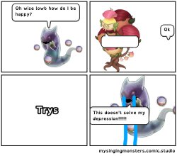 That doesn't solve my depression!!! Meme Template