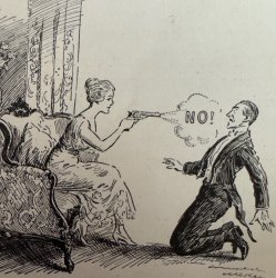 Elegant Woman Blasting Suitor In The Face With No Gun Meme Template