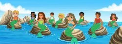 Dora Mermaids Meme Template