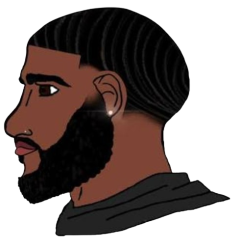 Black chad Meme Template