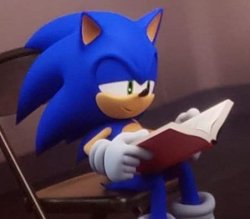 Sonic with a Book Meme Template