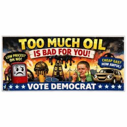 Democrats now making the case that too much oil and lower energy Meme Template