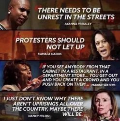 Democrats inciting unrest and uprisings Meme Template