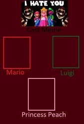 i hate you mario cast Meme Template