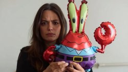 Sevilay/Mr.Krabs balloon Meme Template