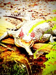 Triggered Gharial Meme Template