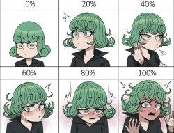 Make me blush Tatsumaki version Meme Template