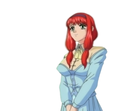 Red Haired anime waifu Meme Template
