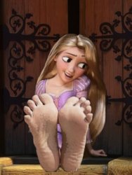 Rapunzel feet Meme Template