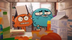 Darwin about to hit gumball Meme Template