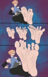 Big feet Meme Template