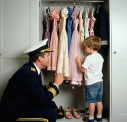 Arbie hiding in his mom's closet Meme Template