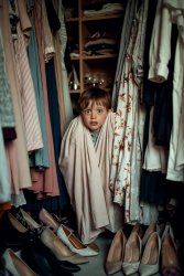 RB 60 Arbie hiding in his mom's closet Meme Template