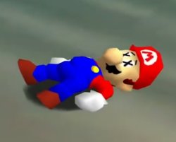 dead mario Meme Template