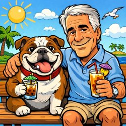 a bulldog with epstein Meme Template