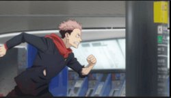 yuji running Meme Template