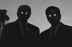Trump Marco laser eyes B&W Meme Template
