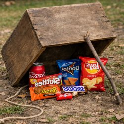 Snacks under trap box Meme Template