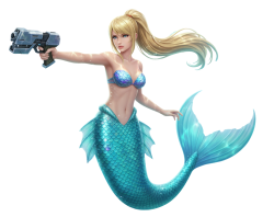 Mermaid Samus Meme Template