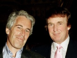 Look at this photograph of Trump and Epstein Meme Template