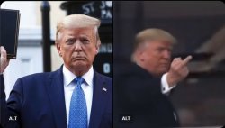 Trump, then and now Meme Template